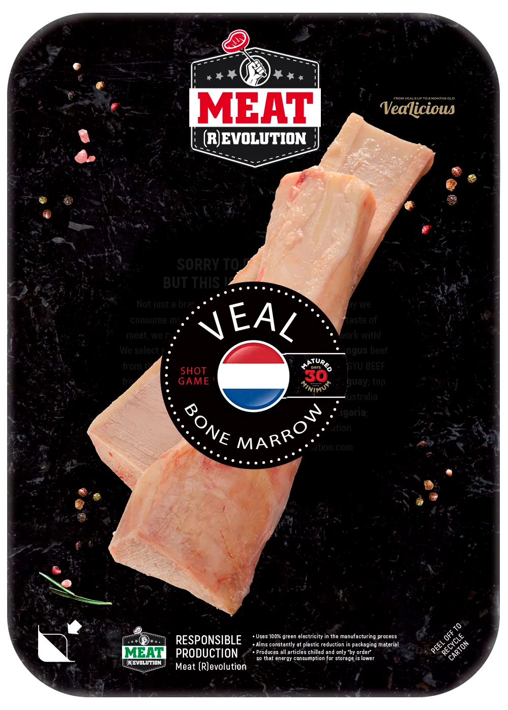 Костни лодки от младо телешко 1000гр